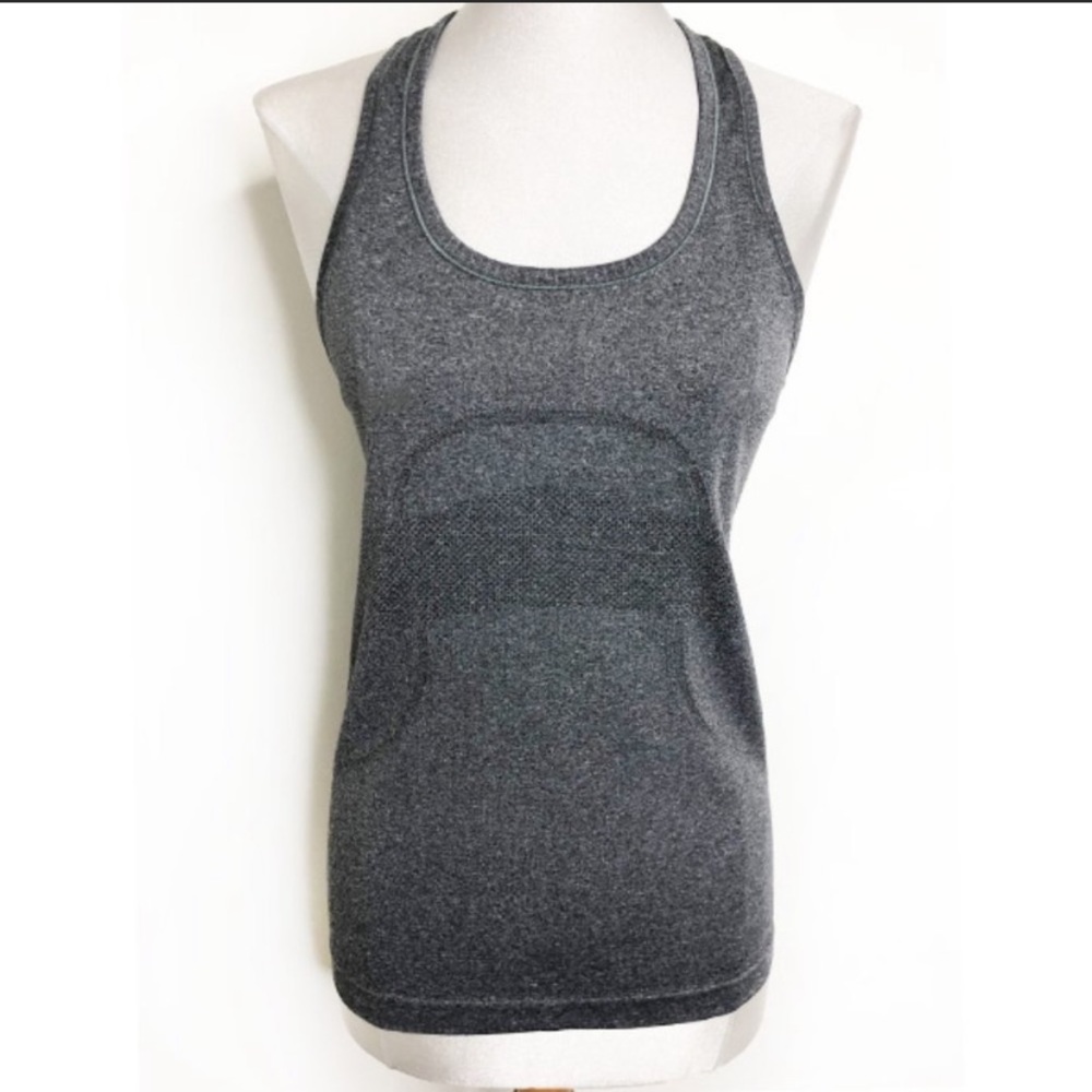 Lululemon Swiftly Tech Racerback Heathered Black 6